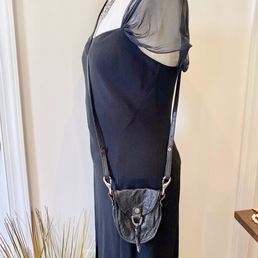 Lucky Brand Mini Black Leather Crossbody Bag - Picture 5 of 7